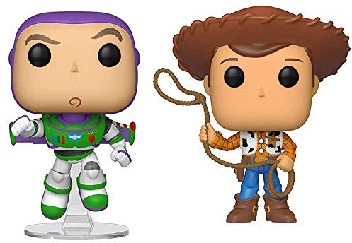 Funko Pop! Disney: Toy Story 4 - Woody and Buzz Collectible Figures Set of 2 - in Bubble Pouch