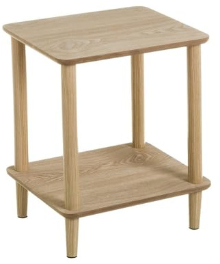 LOLAhome Mesa Auxiliar pequeña de Madera de Pino Estilo nórdico Color Beige