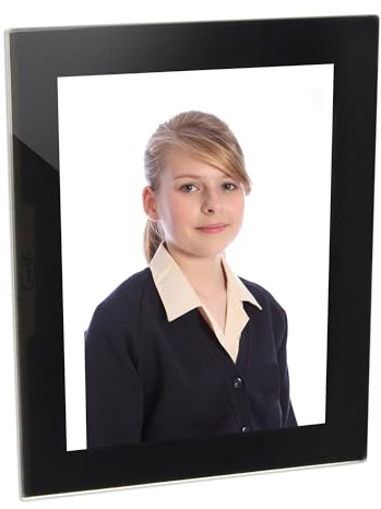 Adventa Picture Frames 5x7 Glass Photo Frames (Black) Ideal Wall Art for Prints & Photos