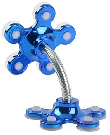 Sinye Rotatable Multi-Angle Double-Sided Phone Holder Suction Cup Stand Bracket Flowers Mount Stand 360 Degree Portable Suction (Blue)