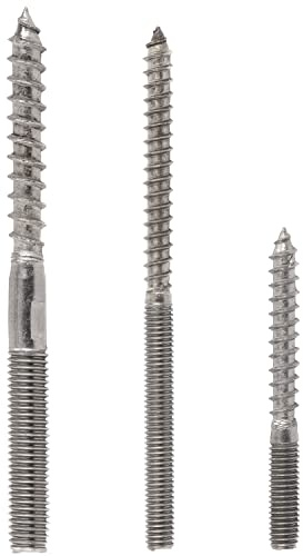 FASTON® Stockschrauben M6x60 mm Edelstahl A2 V2A (10 Stück) Schraubstifte Holzschrauben Rohrschellen Gewindestifte Doppelgewindeschraube