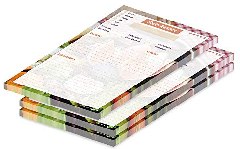 Bloc de recettes PRICARO Salade Française, A4, 25 feuilles, 3 pièces