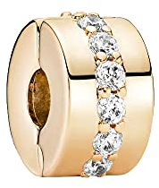 Pandora Clip/Stopper Funkelnde Reihe 14k Gold, Zirkonia 759518C01