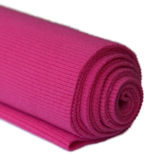 Tejido de punto acanalado, cintura y puños de cuello (110x20cm, Rose)