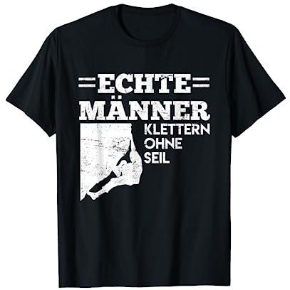 Freiklettern Bouldern Klettersport Männer Kletter T-Shirt
