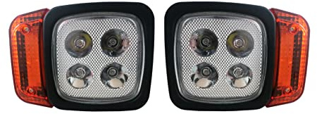 J/J Feux Avant LED + Indicateurs 12W 1000Lm pour Véhicule Agricole Chariot Élévateur