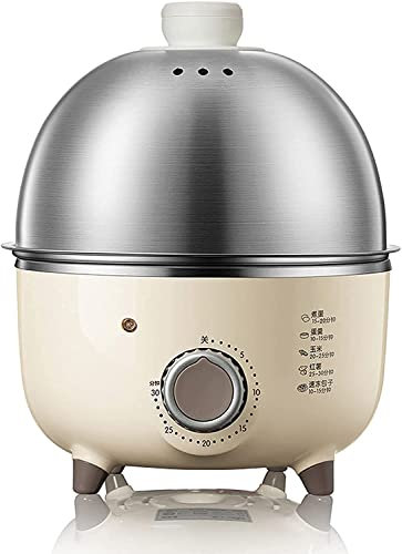 Ecoodisk Electric Egg Cooker Boiler, 304Stainless Steel Electric Egg Steamer, Rapid 7 Egg Capacity Egg Cooker for Hard Boiled, Poached 30 Minutes Timer, Automatic Shut Off, 360W.
