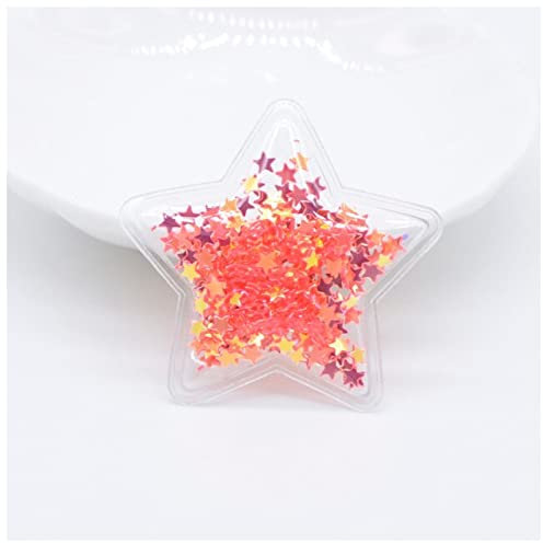 FnnEmg Bügelflicken 32 stücke 36mm Glitter Stern transparente Kunststoff füllung Pailletten appliquen for DIY. Headwear Hair Clips Bow Decor Accessoire Patches Flicken Zum Aufbügeln (Size : Red)