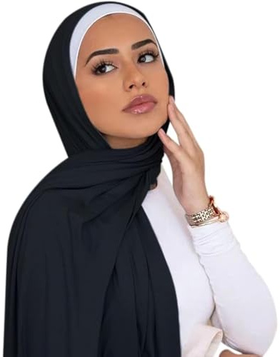 ANKOMINA Women Soft Cotton Muslim Jersey Hijab Head Wrap Scarves Fashion Long Scarf Shawls