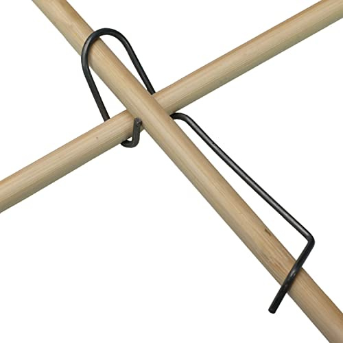 100 Tonkinklammern - Bambusklammern, Clips aus Edelstahl 306 für Bambus Stangen (Bambusrohr) mit Durchmesser 6-10 mm für individuelle Rankgitter (Plant Support) Zimmerpflanzen, Tomaten