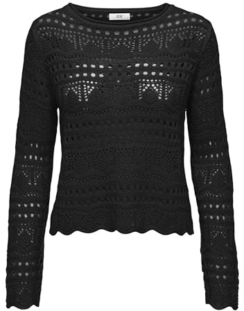 Jacqueline De Yong Damen Jdysun Lay L/S Boatneck Pullov. KNT Noos, Schwarz, M EU