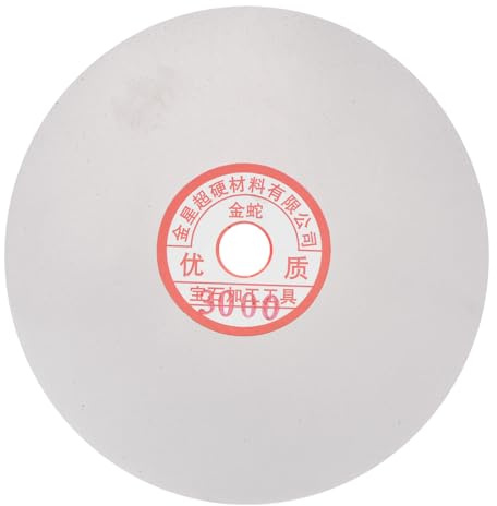 sourcing map Disco abrasivo diamantato, 150 mm, grana 3000, foro per pergolato, disco piatto per lucidatura, disco abrasivo per pietre preziose, piastrelle, porcellana, vetro, pietra, metallo