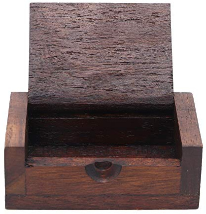 Ausla Zahnstocherspender Vintage Zahnstocherhalter aus Holz, Mini-Taschen-Zahnstocherhalter, Tragbare Zahnstocher-Aufbewahrungsbox für den Heim- und Hotelgebrauch