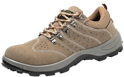 Dinglong EU 37 Chaussure Impermeable Chaussures De Travail Respirantes pour Hommes, avec Trous, Chaussures De Soudage Anti-Brûlure Et Anti-Étincelles, Printemps, Automne Et Hiver Casquette Securite