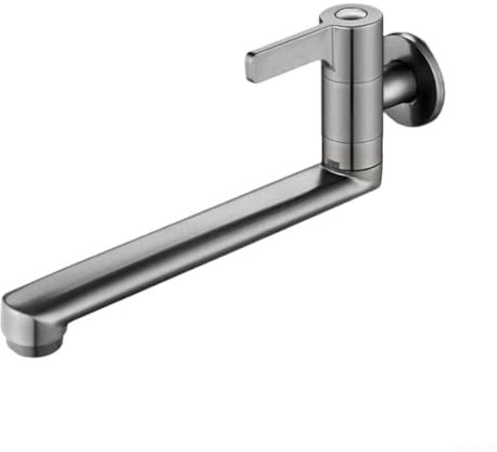 Robinet mural au design efficace avec fonction de rotation, parfaitement adapté pour une utilisation en extérieur et en intérieur (25 cm)