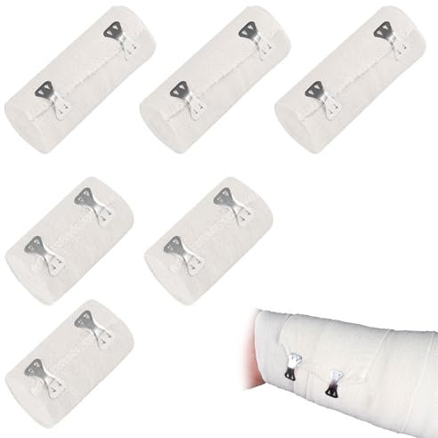 6 Stück Elastische Binde Dauerelastische Kompressionsverband Elastischer Verband Mit Wiederverwendbar, Geeignet Für Verstauchungen Am Handgelenk, Knöchel Und Knie (Größe: 5cm X 4.5m/7.5cm X 4.5m)