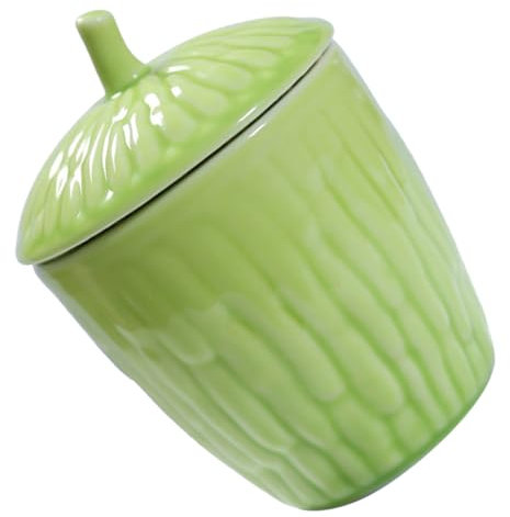 Gatuida Ceramic Tea Canister 100ml with Lid Light Green Porcelain Storage Jar for Loose Tea Coffee and Sugar Kitchen Organization and Food Storage Solution