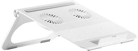 BRIGHTFUFU Laptop Cooling Stand Portable Laptop Cooler with Dual 3800 Fans Made of Abs and Silicone and Triangle Structure Design, Stable Support Notebook Holder for Desk and Bed Use