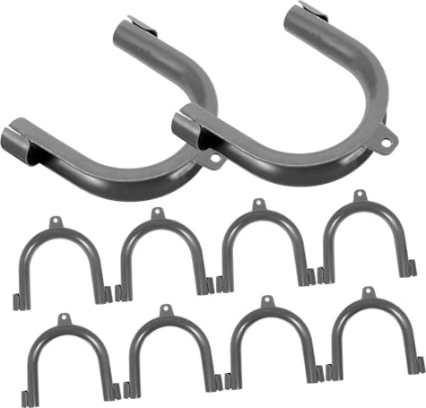 DOITOOL 10Pcs U Shaped Drain Hose Holder Durable Material Easy Installation Washing Machine Hose Clip with Locking Buckle for Secure Fit for Drainage