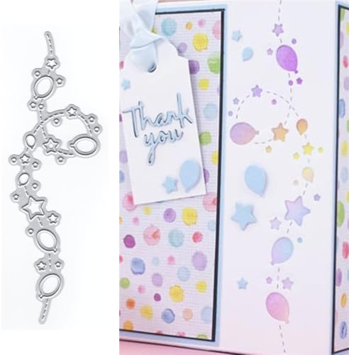Hohle Spitzen-Stanzformen für Kartenherstellung, hohle Ballon-Herz-Metall-Stanzformen für Papier, Scrapbooking, DIY-Schablonen für Album, Party, Hochzeit, Festivals, Dekoration