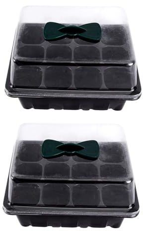 Toyvian 2pezzi Scatola da Vivaio per Germinazione Contenitore per Semina Accessorio per Giardinaggio per Traspirazione e Trasparente Adatto per Piccole Piante Come Ortaggi e Frutta