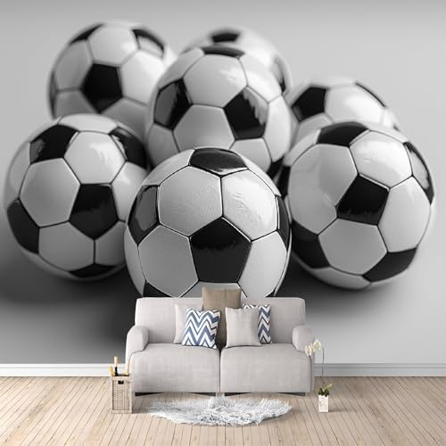 Mural Wallpaper 3D Football Non-Woven Premium Art Print Wall Simple and Modern Mural Home Bedroom Living Room Poster Decoration-150x105cm