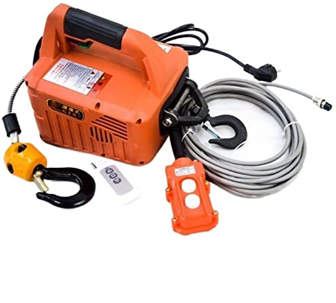 GUHPZA Polipasto Eléctrico Portátil De 500 Kg con Cabrestante Y Cable De Acero.,-3 in 1