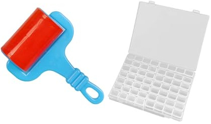 Perfeclan Rodillo de Arcilla Polimérica con 56 Cuentas de Rejilla, Caja de Almacenamiento, Color Aleatorio