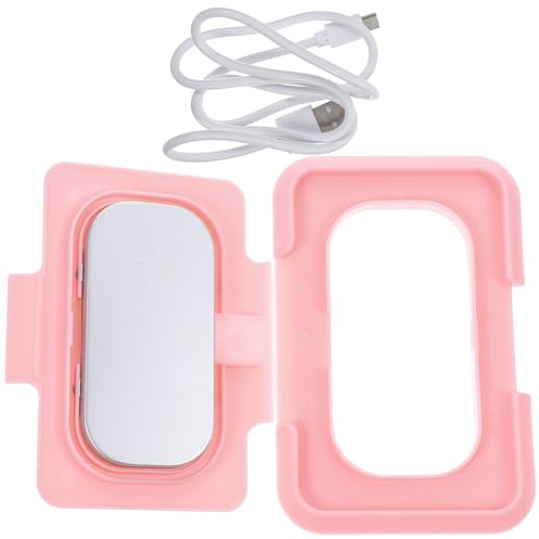 Homoyoyo Scalda Salviette USB Portatile per Ragazzo Ragazza Riscaldatore Salviette Umide in PP Distribuzione Calore Uniforme Uso Sicuro per Casa e Auto Colore Rosa