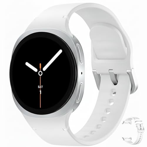 Samsung Galaxy Watch 8 (2025) Bluetooth Smartwatch, Intl Version – Fitness & Sleep Tracking,Heart Rate Monitor, Android Compatible (Not for iOS) – with Extra Hybrid Band (Silver, 44mm)