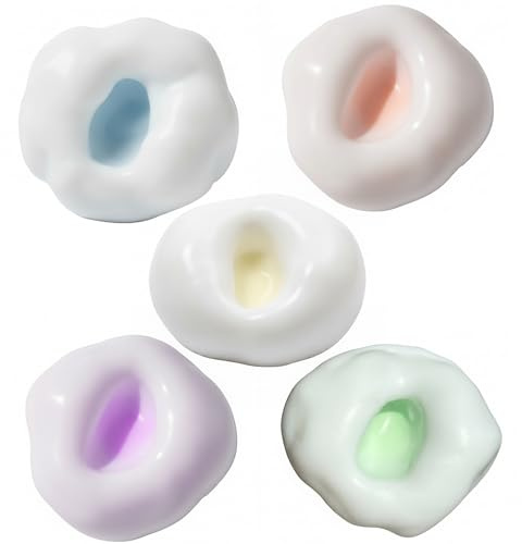 Knusprige Stressbälle, 5er-Pack Squish-Fidget-Spielzeuge – Super formbare, weiche Quetschspielzeuge zum Stressabbau, 6 cm große Bälle zur Angstlinderung, Squish