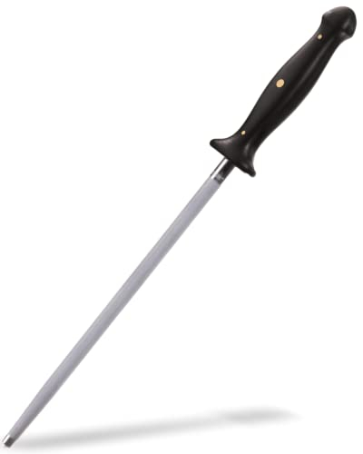 Taylors Eye Witness Professional Series British Made Sharpening Honing Steel - 25cm Long Hardened High Chrome Stainless Steel. Weighted, Easy Grip Handle, Triple Rivet Construction.