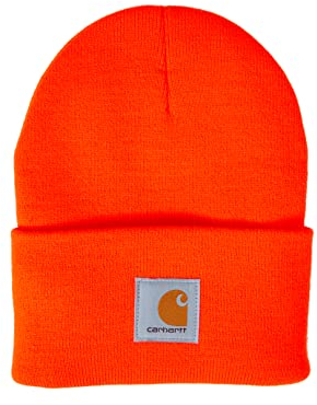 Carhartt Herren Knit Cuffed Beanie Beanie Hat, Brite Orange, Einheitsgröße