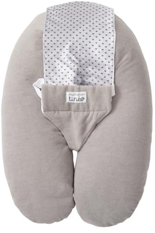 Coussin d'allaitement et de grossesse 3en1 Multirelax éponge gris/étoiles