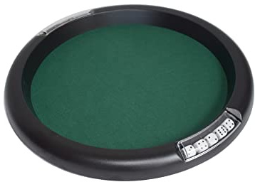 La Ducale - Piste de Dés de 46 cm avec 5 Dés de Yam's et 21 Jetons - Grand Plateau Traditionnel pour Yams et 421 - Accessoire de Jeu sous Film - Idéal pour Famille et Amis - Format Classique