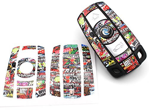 Schlüssel Folie K141 für 3 Tasten Auto Schlüssel (nur Keyless Go) Folien Cover von Finest-Folia (Stickerbomb)