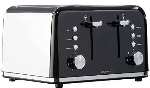 Daewoo Black 4 Slice Toaster