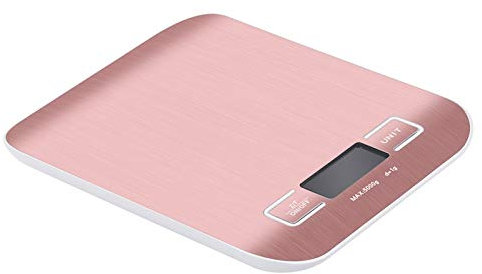 YFDC Balance De Cuisine Numérique, Affichage LCD 1g / 0.1 Oz Balance Alimentaire Précise En Acier Inoxydable Pour La Cuisson Des Balances De Pesage électroniques (Rose red,10Kg)