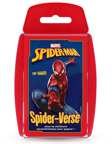 Winning Moves Top Trumps Spider-Man – Kartenspiel – Gesellschaftsspiel – 2 bis 6 Spieler – ab 6 Jahren – französische Version