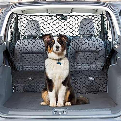 OmeHoin Hundegitter für den Kofferraum, großes Auto, Hunde-Absperrnetz, Sicherheitsnetz für Hunde, Haustiere, Fahrzeuge, universeller Maschendrahtzaunschutz, Absperrgitter, 51,2 Zoll x 35,5 Zoll