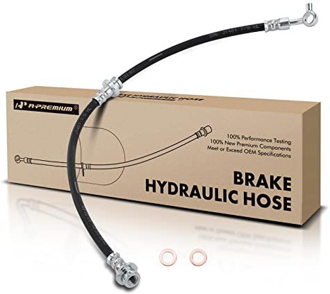 A-Premium Front Passenger Brake Hydraulic Hose Compatible with Nissan Models - Altima 2007 2008 2009 2010 2011 2012 2013 - Replace# 46210JA000