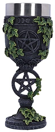 Nemesis Now Cáliz de pentagrama envejecido, gris, 19,5 cm, resina