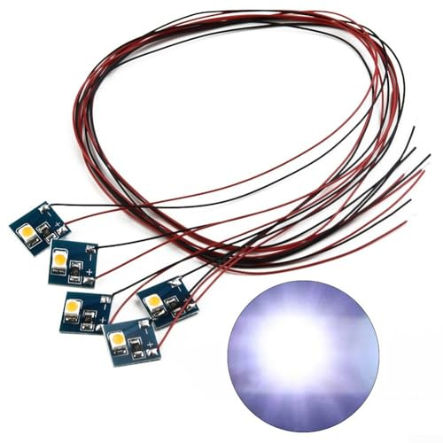 Verschönern Sie Ihren Modelleisenbahnbau mit 12 V LEDs, 5 Stück (kaltes Licht)