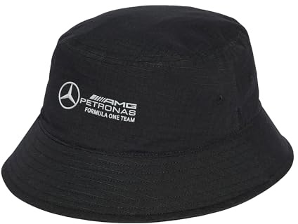 Adidas Unisex - Adulto Mercedes - AMG Petronas Formula One Team Mechanics Bucket Hat, Black/Reflective Silver, M