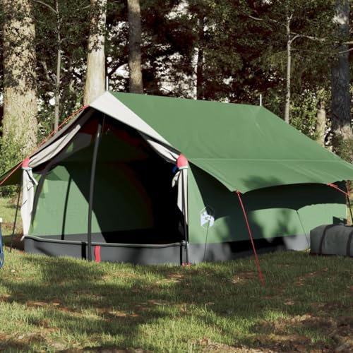 Tino Tech Campingzelt 2 Personen Outdoor Tent Gruppenzelt Winddicht Campingzelt Familienzelt Festivalzelt Große Wurfzelte für Familie Trekkingzelt 193x122x96 cm Polyester&PE Grün