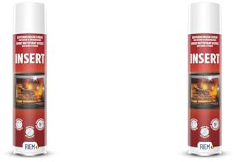 RIEM - Insert 400 ml - Spray Nettoyant pour Vitres de Poêles de Chauffage et Inserts de Cheminée - Nettoie - Dissout Rapidement les Traces de Goudron, Suie et Graisse - Ne Coule pas (Lot de 2)