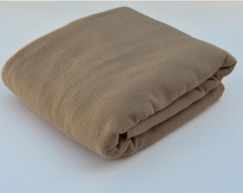 Tissu flanelle Virginia Tex - Vendu au mètre - 100 % coton - Grande largeur 240 cm - Tissu doux - Certifié Oeko-Tex Standard 100 - Couleur unie - À coudre (crème, 100 x 240 cm)