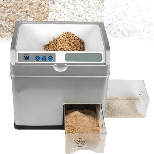 MObyat Automatic Rice Husking Machine, Household Electric Rice Milling and Husking Machine, Precision 0-270 Adjustable/Rice Milling Speed 30KG/H/Frequency 50/60HZ, for Grain Milling
