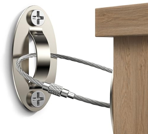 4 Stück Kippsicherung Möbel Set für Babysicherung, Anti-Tip Möbelgurte Ankergurte Kit für Kommode, Schreibtisch, Kleiderschrank