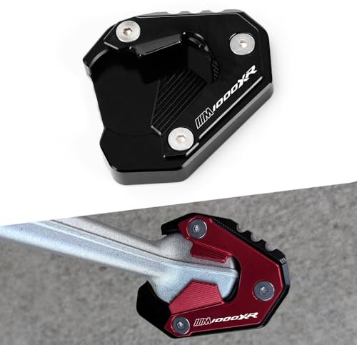 Modeer Motorrad seitenständer Kompatibel mit M1000XR 2024 2025 Motorrad CNC Fußseiten Verlängerungspolster m1000 xr m 1000 xr Zubehör (black)